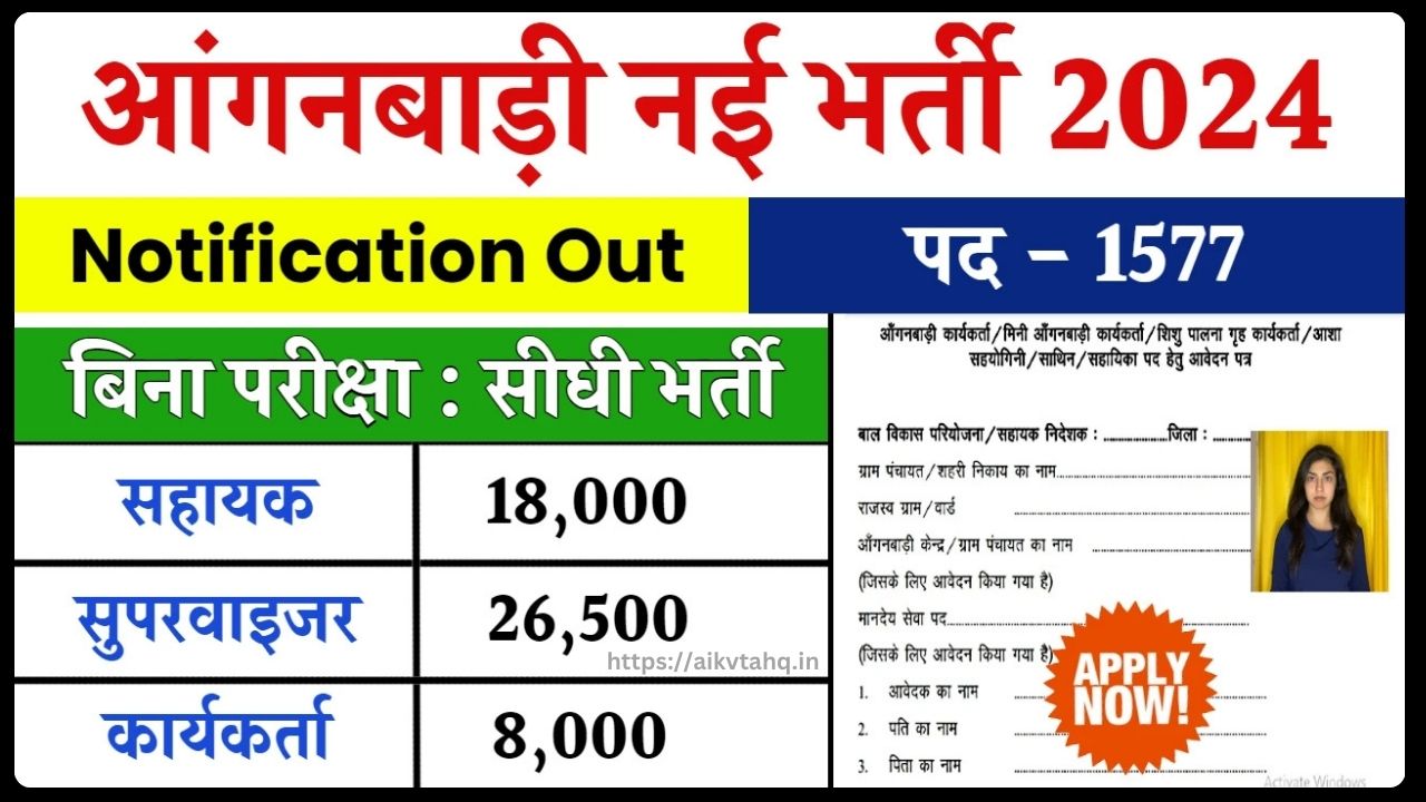 Anganwadi Vacancy 2024